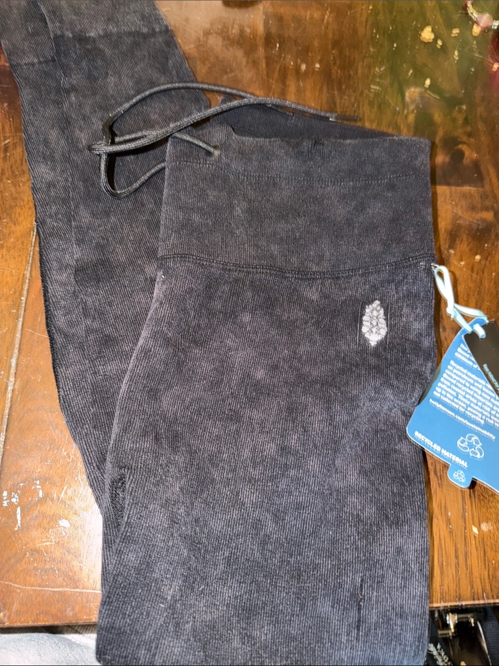 Free People Movement NWT Cotton Blend Soft Drawstring Leggings Sz M/L